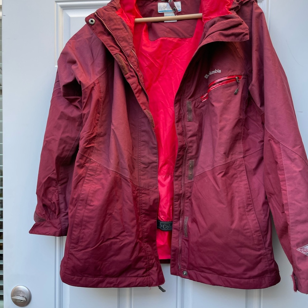 Columbia Burgundy Interchange Shell Jacket